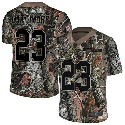 Nike Saints #23 Marshon Lattimore Camo Youth Stitched NFL Limited Rush Realtree Jersey