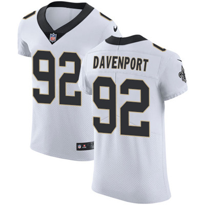 Nike Saints #92 Marcus Davenport White Men's Stitched NFL Vapor Untouchable Elite Jersey
