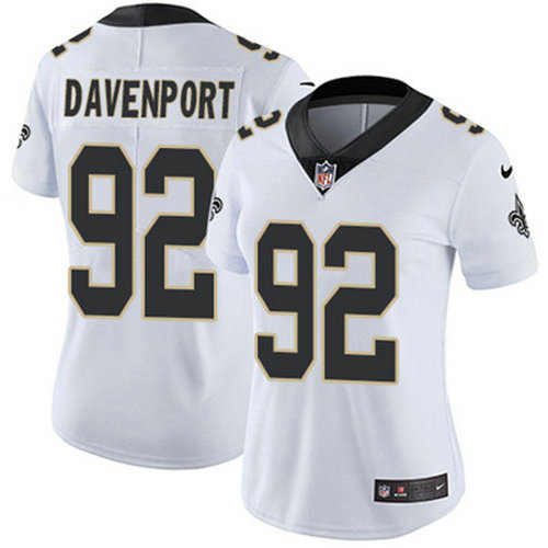 Nike Saints #92 Marcus Davenport White Women's Stitched NFL Vapor Untouchable Limited Jersey