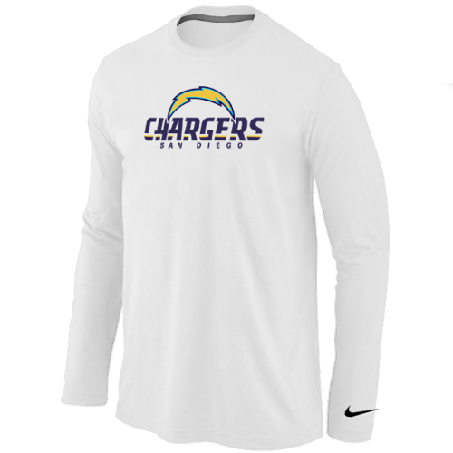 Nike San Diego Charger Authentic Logo Long Sleeve T-Shirt white