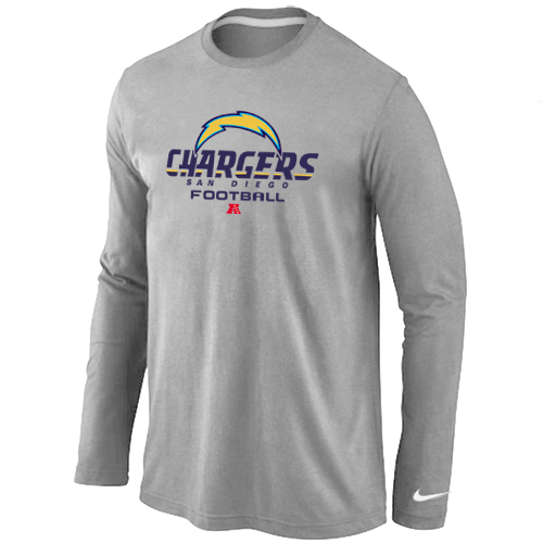 Nike San Diego Charger Critical Victory Long Sleeve T-Shirt  Grey