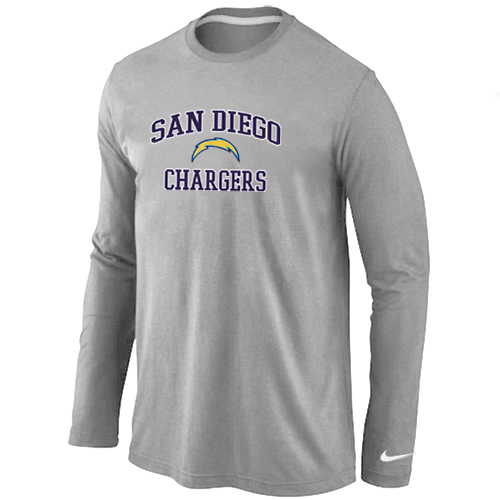 Nike San Diego Charger Heart & Soul Long Sleeve T-Shirt Grey