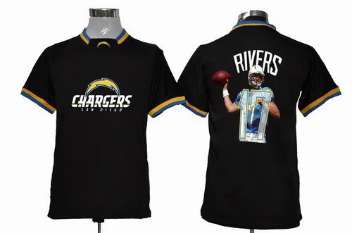 Nike San Diego Chargers #17 Philip Rivers black Portrait Fashion Game Jersey