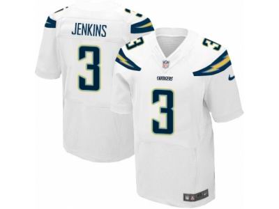 Nike San Diego Chargers #3 Rayshawn Jenkins Elite White NFL Jersey