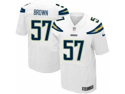 Nike San Diego Chargers #57 Jatavis Brown Elite White NFL Jersey