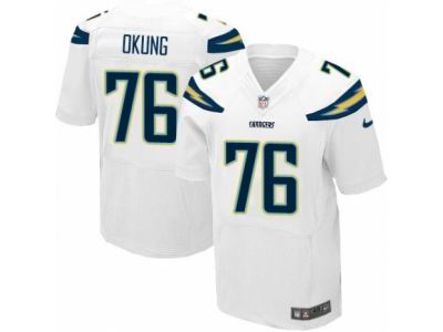 Nike San Diego Chargers #76 Russell Okung Elite White NFL Jersey