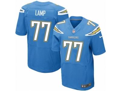Nike San Diego Chargers #77 Forrest Lamp Elite Electric Blue Jersey