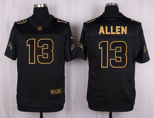 Nike San Diego Chargers 13 Keenan Allen Black NFL Elite Pro Line Gold Collection Jersey