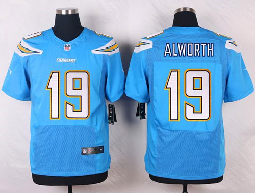 Nike San Diego Chargers 19 Lance Alworth Electric Blue Alternate NFL New Elite Jersey