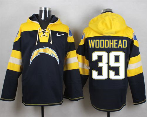 Nike San Diego Chargers 39 Danny Woodhead Navy Blue Player Pullover NFL Hoodie