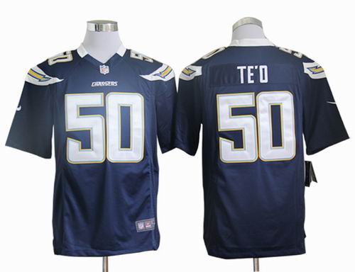 Nike San Diego Chargers 50# Manti Te'o Game Team Color Jersey
