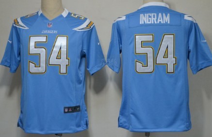 Nike San Diego Chargers 54 Melvin Ingram Light Blue Game Jersey