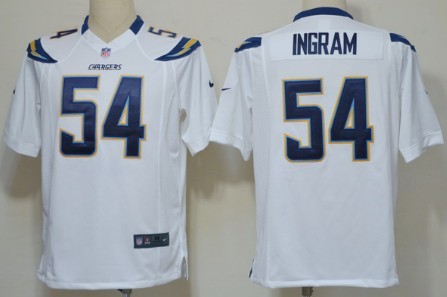 Nike San Diego Chargers 54 Melvin Ingram White Game Jersey