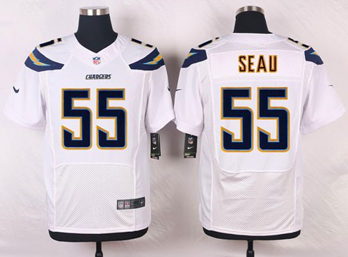 Nike San Diego Chargers 55 Junior Seau White NFL New Elite Jersey