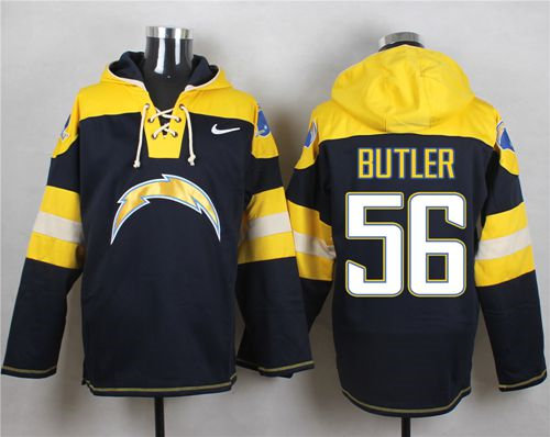 Nike San Diego Chargers 56 Donald Butler Navy Blue Player Pullover NFL Hoodie
