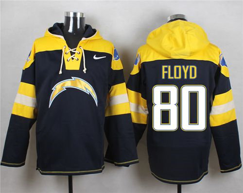 Nike San Diego Chargers 80 Malcom Floyd Navy Blue Player Pullover NFL Hoodie