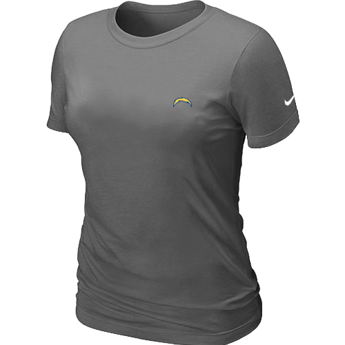 Nike San Diego Chargers Chest embroidered logo women's T-Shirt D.Grey
