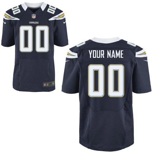 Nike San Diego Chargers Customized Elite Team Color Navy Blue Jersey