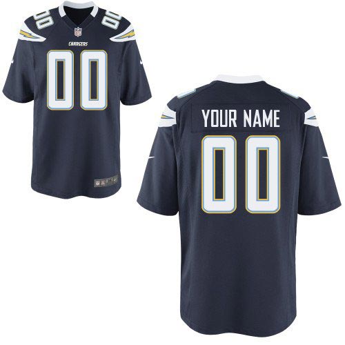 Nike San Diego Chargers Customized Game Team Color Navy Blue Jersey