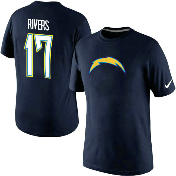 Nike San Diego Chargers Phillip Rivers Name & Number T-Shirt D.Blue