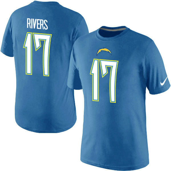 Nike San Diego Chargers Phillip Rivers Pride Name & Number T-Shirt L.Blue
