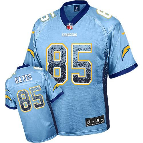 Nike San Diego Chrgers 85 Antonio Gates Electric Blue Alternate NFL Elite Drift Fashion Jersey