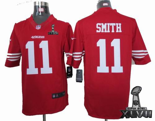 Nike San Francisco 49ers #11 Alex Smith red limited 2013 Super Bowl XLVII Jersey