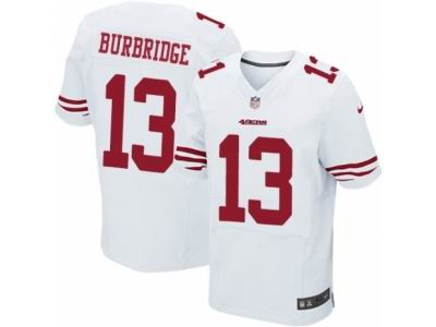 Nike San Francisco 49ers #13 Aaron Burbridge Elite White NFL Jersey
