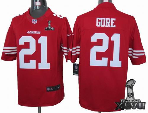 Nike San Francisco 49ers #21 Frank Gore red limited 2013 Super Bowl XLVII Jersey