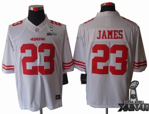 Nike San Francisco 49ers #23# LaMichael James White limited 2013 Super Bowl XLVII Jersey