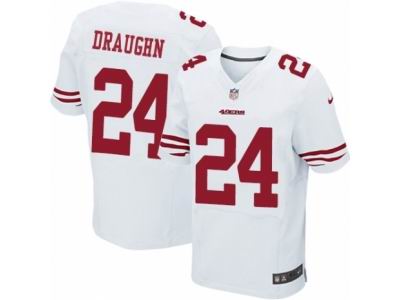 Nike San Francisco 49ers #24 Shaun Draughn Elite White NFL Jersey