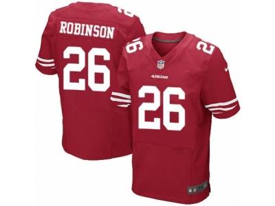 Nike San Francisco 49ers #26 Rashard Robinson Elite Red Team Color NFL Jersey