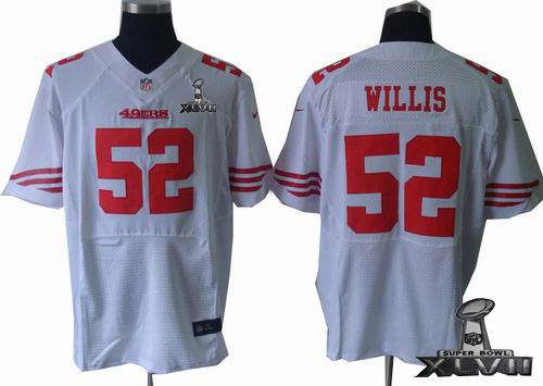 Nike San Francisco 49ers #52 Patrick Willis white Elite 2013 Super Bowl XLVII Jersey