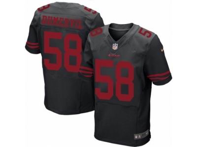 Nike San Francisco 49ers #58 Elvis Dumervil Elite Black NFL Jersey