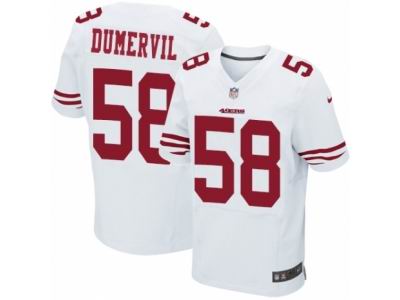 Nike San Francisco 49ers #58 Elvis Dumervil Elite White NFL Jersey