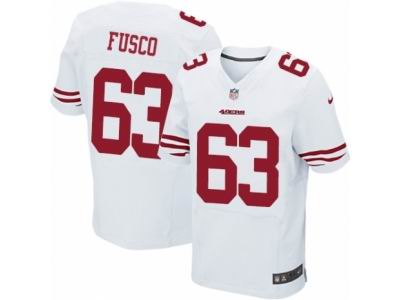 Nike San Francisco 49ers #63 Brandon Fusco Elite White NFL Jersey