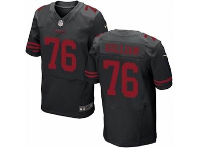 Nike San Francisco 49ers #76 Garry Gilliam Elite Black NFL Jersey