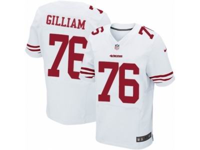 Nike San Francisco 49ers #76 Garry Gilliam Elite White NFL Jersey