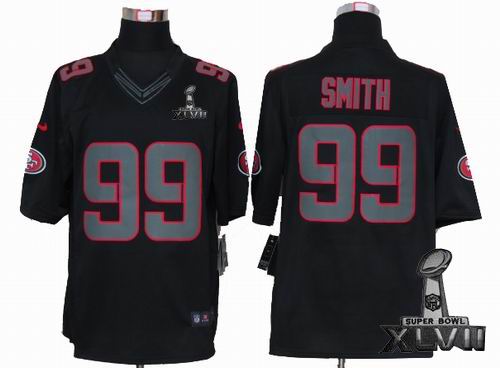 Nike San Francisco 49ers #99 Aldon Smith black Impact Limited 2013 Super Bowl XLVII Jersey