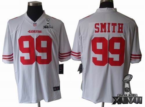 Nike San Francisco 49ers #99 Aldon Smith white game 2013 Super Bowl XLVII Jersey