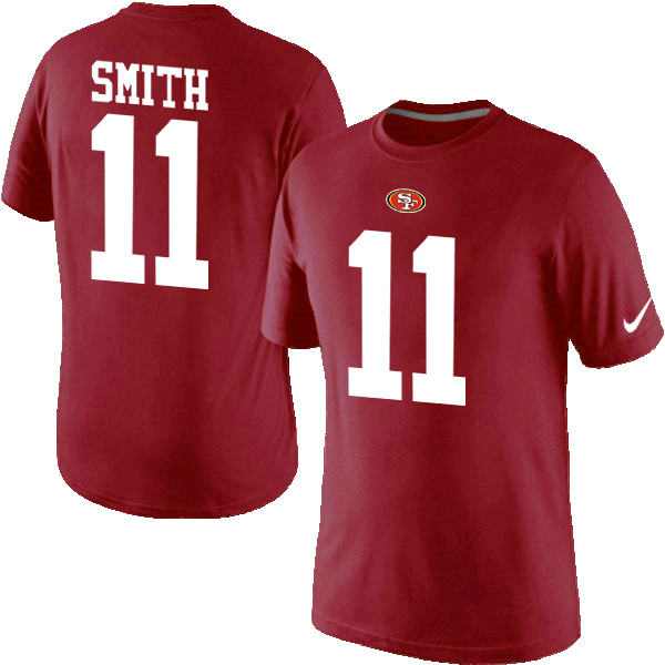 Nike San Francisco 49ers 11 SMITH Pride Name & Number T-Shirt Red
