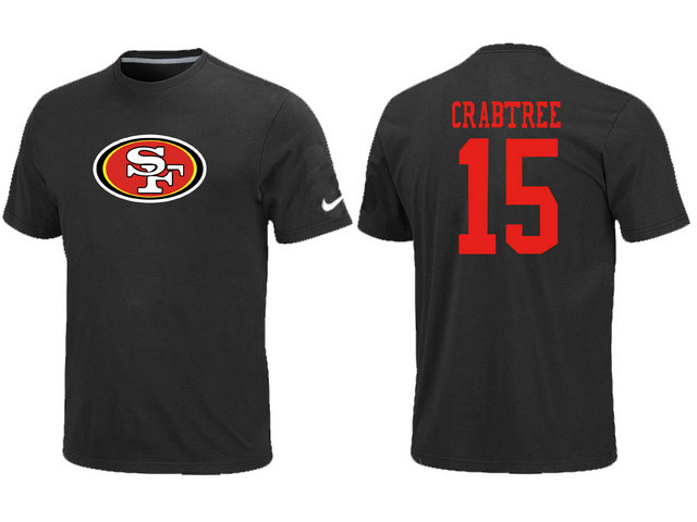 Nike San Francisco 49ers 15 CRABTREE Name & Number T-Shirt Black