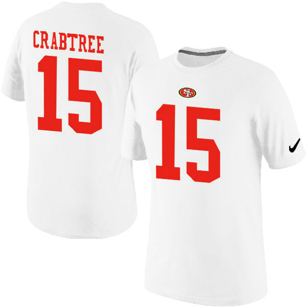 Nike San Francisco 49ers 15 CRABTREE Pride Name & Number T-Shirt White