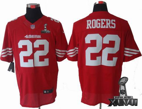 Nike San Francisco 49ers 22# Carlos Rogers red elite 2013 Super Bowl XLVII Jersey