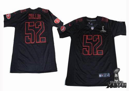 Nike San Francisco 49ers 52# Patrick Willis black elite 2013 Super Bowl XLVII Jersey