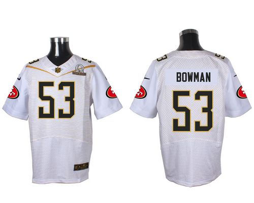 Nike San Francisco 49ers 53 NaVorro Bowman White 2016 Pro Bowl NFL Elite Jersey