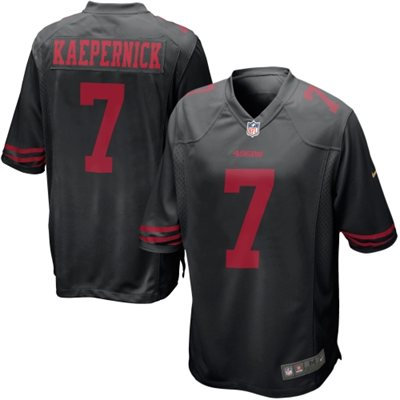 Nike San Francisco 49ers 7 Colin Kaepernick Black Alternate Game Jersey