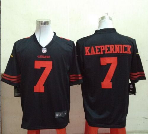 Nike San Francisco 49ers 7 Colin Kaepernick Black Alternate NFL Game Jersey