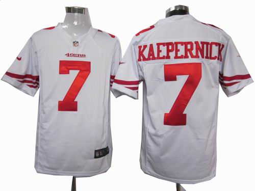 Nike San Francisco 49ers 7 Colin Kaepernick White game jerseys