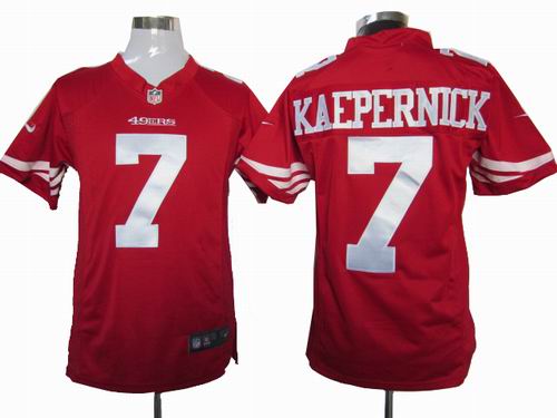 Nike San Francisco 49ers 7 Colin Kaepernick red game jerseys